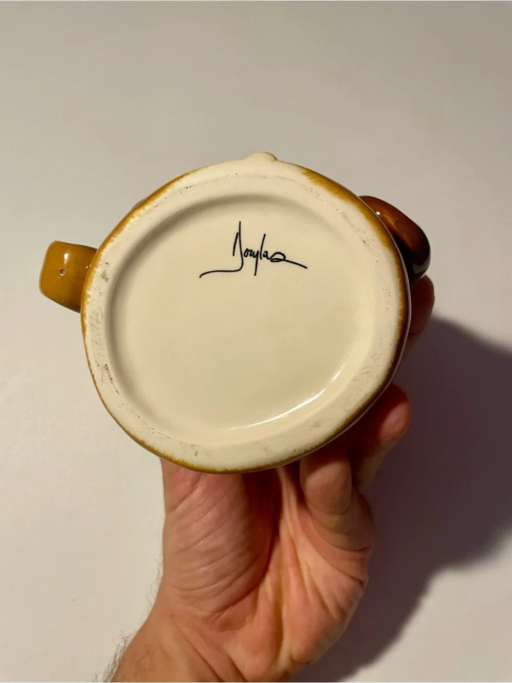Vintage Douglas Ceramic Basset Hound Dog Novelty 3D Coffee Mug Tea Cup Signed